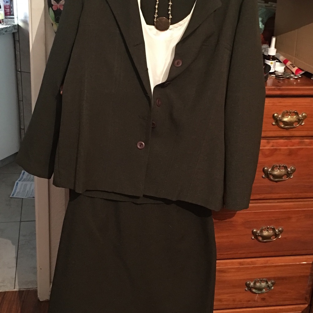 Matching jacket and skirt and top